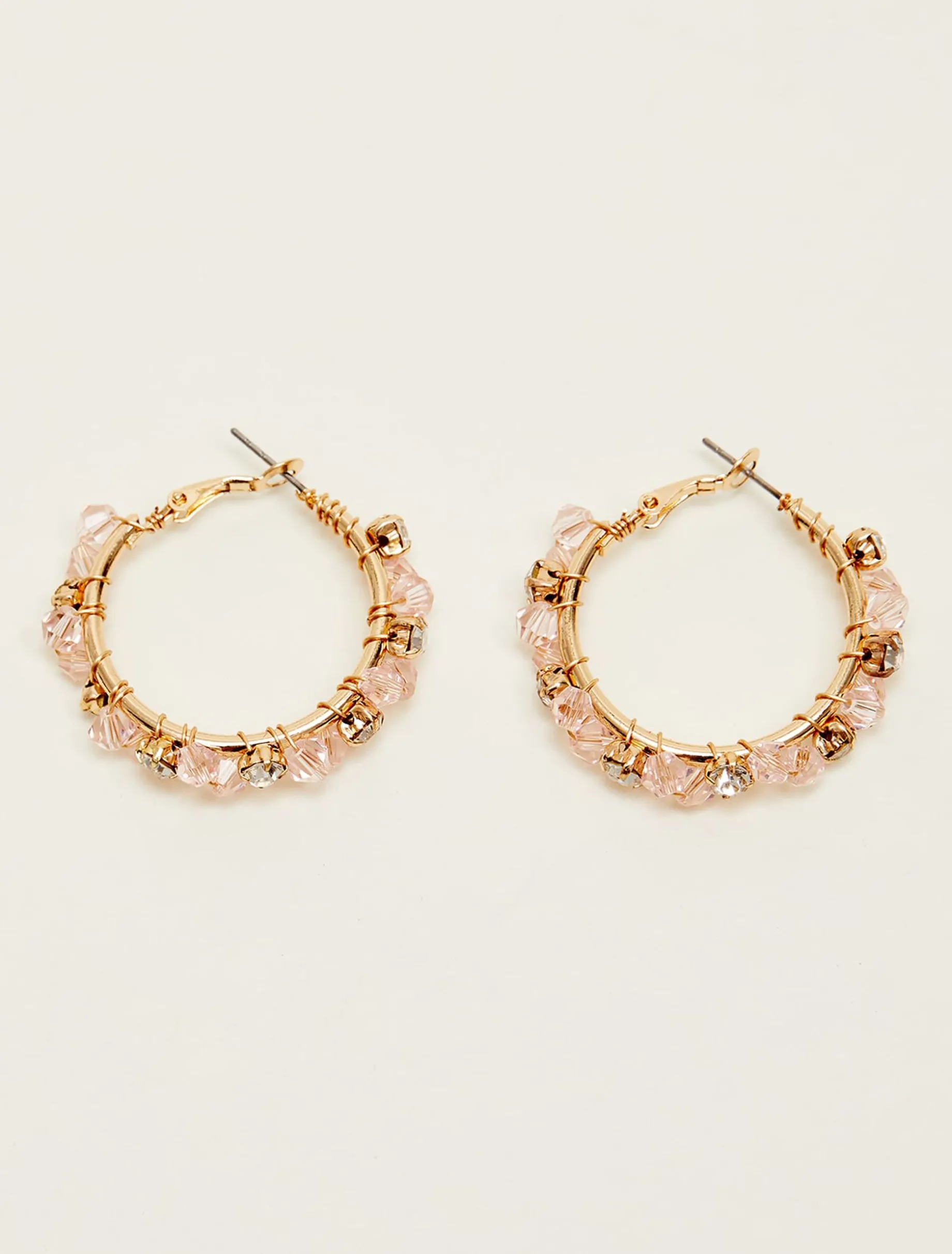 Jewellery^Phase Eight Beaded Hoop Earrings Gold