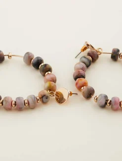 Jewellery^Phase Eight Beaded Hoop Earrings Multi/ Brights