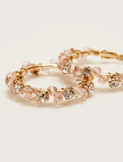 Jewellery^Phase Eight Beaded Hoop Earrings Gold