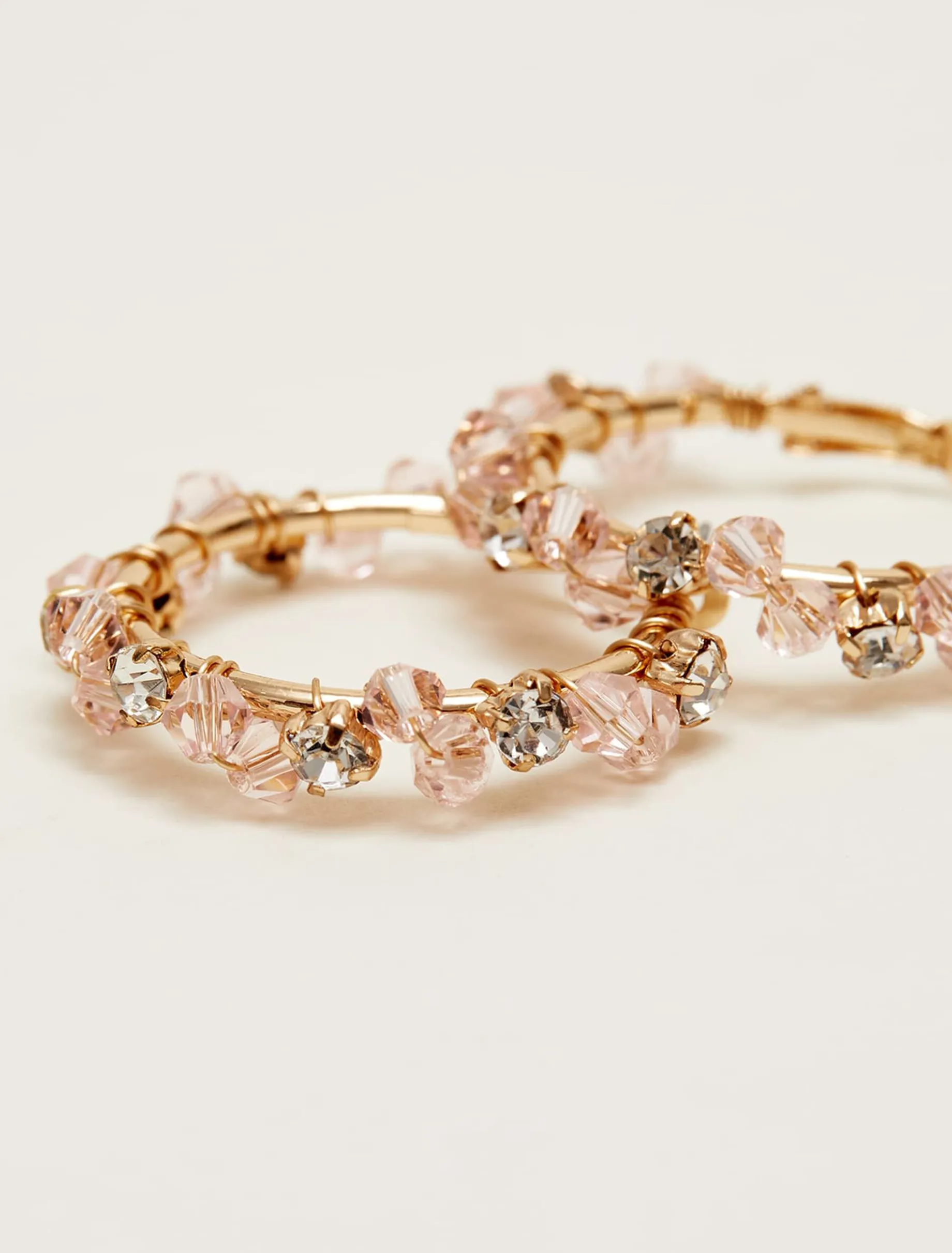 Jewellery^Phase Eight Beaded Hoop Earrings Gold