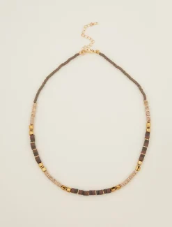 Jewellery^Phase Eight Beaded Short Necklace Neutral