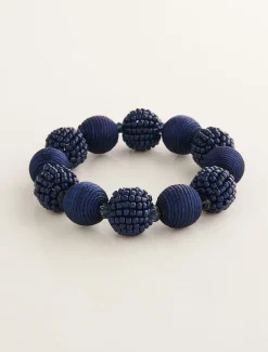 Jewellery^Phase Eight Beaded Stretch Bracelet Navy