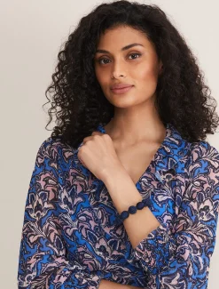 Jewellery^Phase Eight Beaded Stretch Bracelet Navy