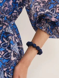 Jewellery^Phase Eight Beaded Stretch Bracelet Navy