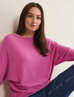 Knitwear^Phase Eight Beatrice Cashmere Jumper Pink Tulip