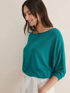 Knitwear^Phase Eight Becca Batwing Fine Knit Bright Green