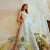Dresses^Phase Eight Becka Floral Jacquard Fit And Flare Dress Eau De Nil