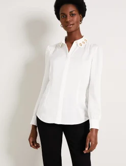 Shirts & Blouses^Phase Eight Beli Eyelet Blouse Ivory
