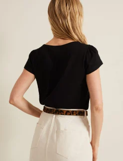 Tops & T-Shirts^Phase Eight Bella Square Neck Top Black