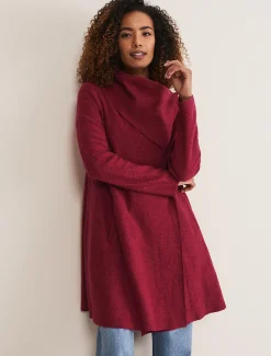 Coats^Phase Eight Bellona Knit Coat Raspberry