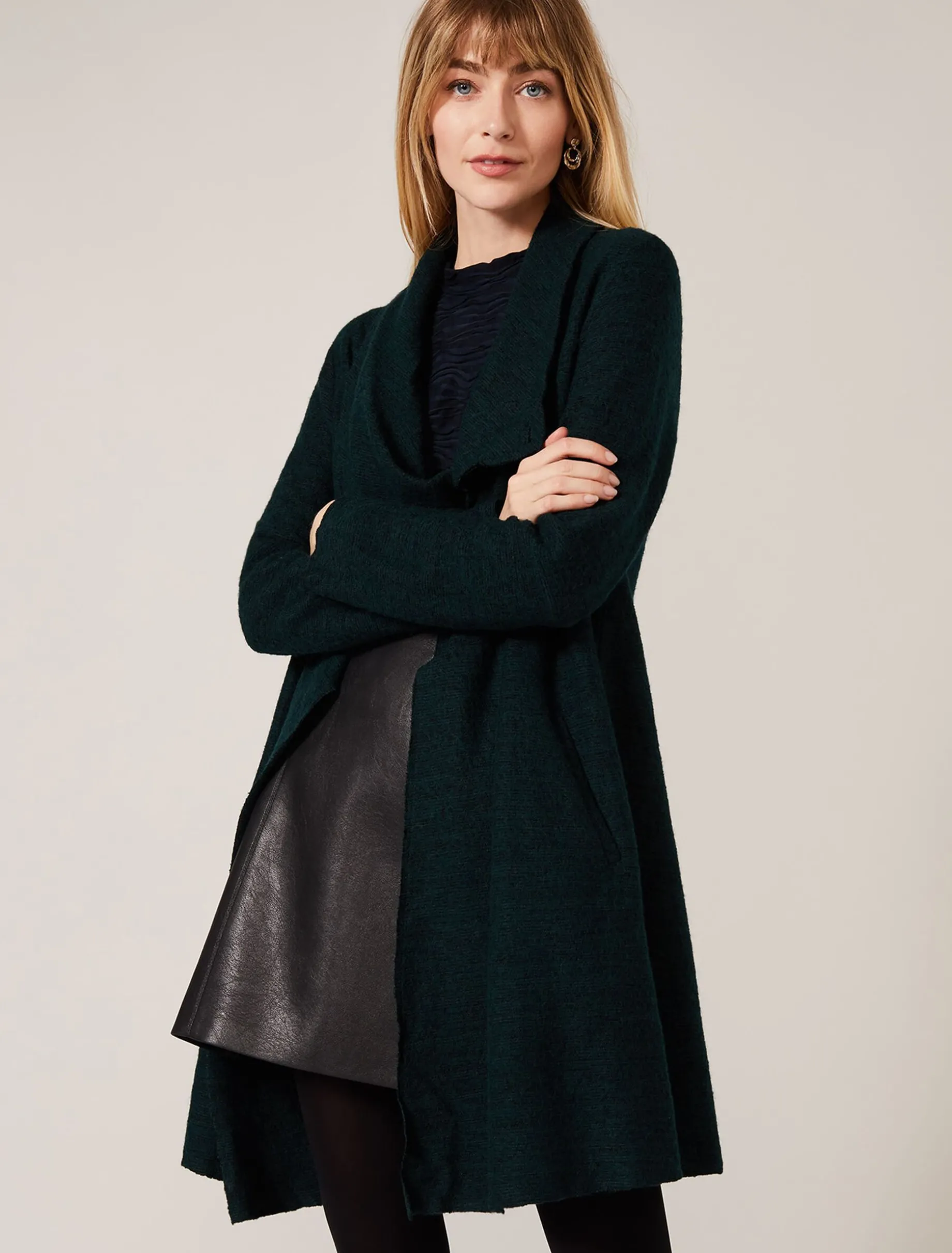 Coats^Phase Eight Bellona Knit Coat Pine