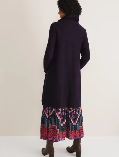 Coats^Phase Eight Bellona Knit Coat Blackcurrant