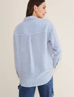 Shirts & Blouses^Phase Eight Bernice Striped Shirt White/Blue