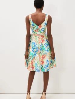 Dresses^Phase Eight Blair Cotton Floral Dress Multi-Coloured