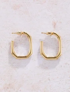 Jewellery^Phase Eight Blakeley Plated Hoop Earrings Gold