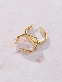 Jewellery^Phase Eight Blakeley Plated Hoop Earrings Gold