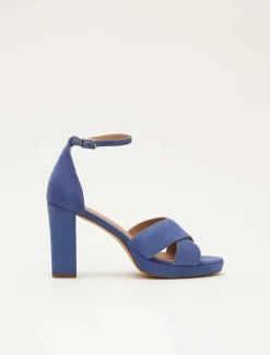 Occasion Shoes^Phase Eight Blue Suede Platform Heels Cornflower