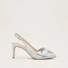 Occasion Shoes^Phase Eight Blue Suede Strappy Heels Eau De Nil