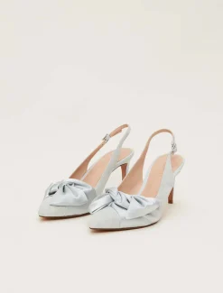 Occasion Shoes^Phase Eight Blue Suede Strappy Heels Eau De Nil