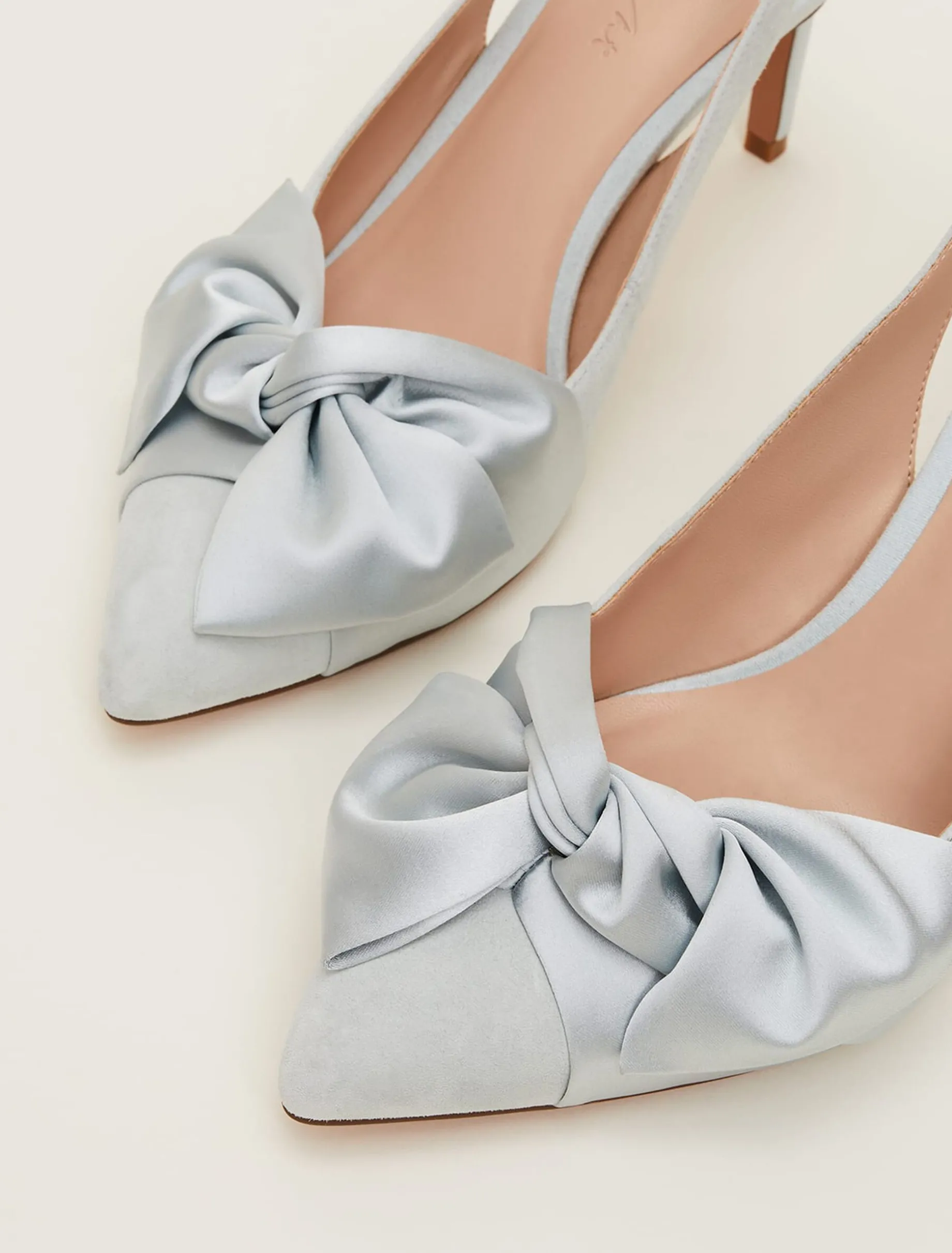 Occasion Shoes^Phase Eight Blue Suede Strappy Heels Eau De Nil