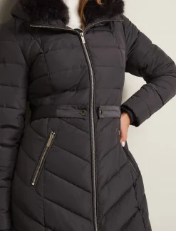 Coats^Phase Eight Bobbie Midi Puffer Charcoal