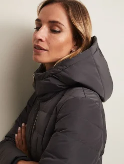 Coats^Phase Eight Bobbie Midi Puffer Charcoal