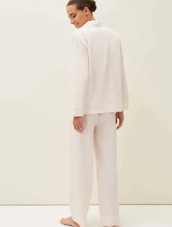 Pyjamas^Phase Eight Bobby Stripe Pyjama Set Pink/Ivory