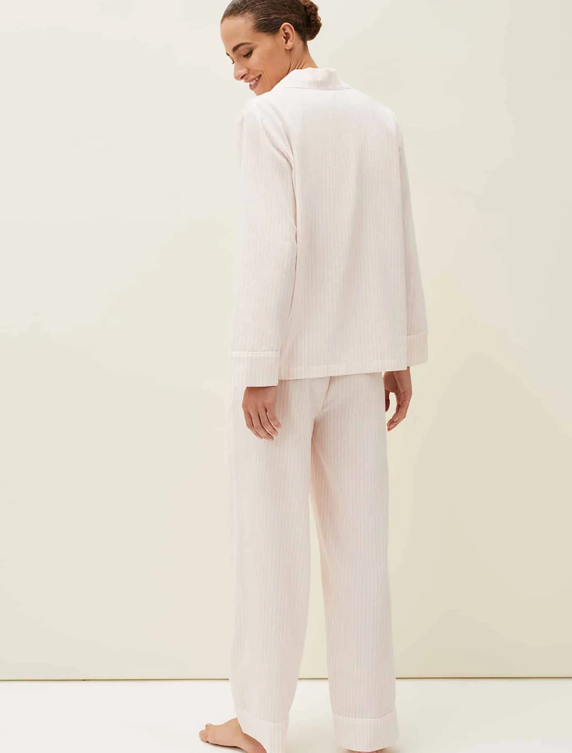 Pyjamas^Phase Eight Bobby Stripe Pyjama Set Pink/Ivory