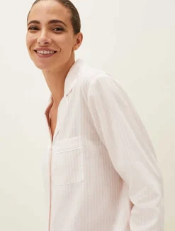 Pyjamas^Phase Eight Bobby Stripe Pyjama Set Pink/Ivory