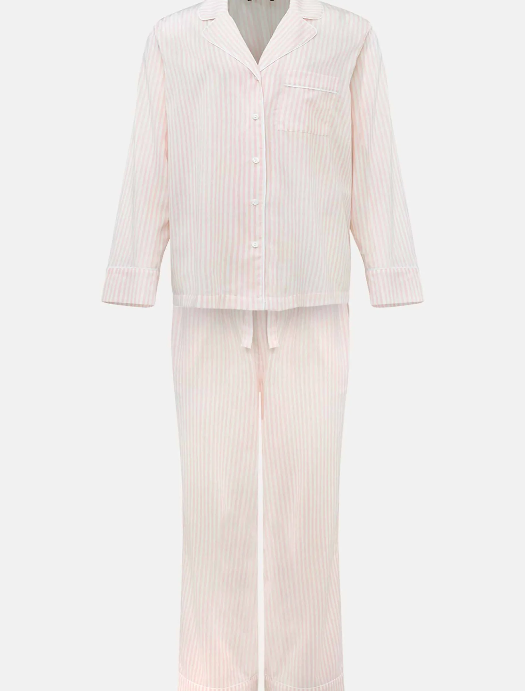 Pyjamas^Phase Eight Bobby Stripe Pyjama Set Pink/Ivory