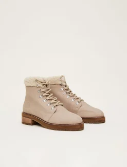 Boots^Phase Eight Borg Trim Hiker Boot Stone