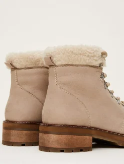 Boots^Phase Eight Borg Trim Hiker Boot Stone