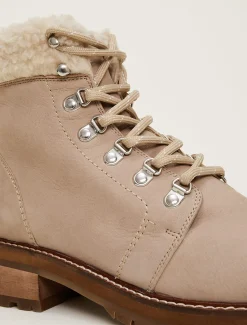 Boots^Phase Eight Borg Trim Hiker Boot Stone