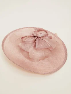 Fascinators & Hats^Phase Eight Bow And Feather Disc Fascinator Antique Rose