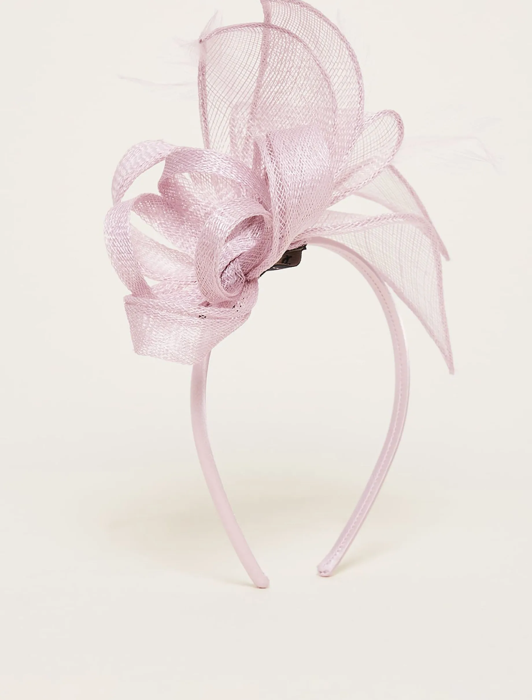 Fascinators & Hats^Phase Eight Bow And Feather Headband Misty Mauve