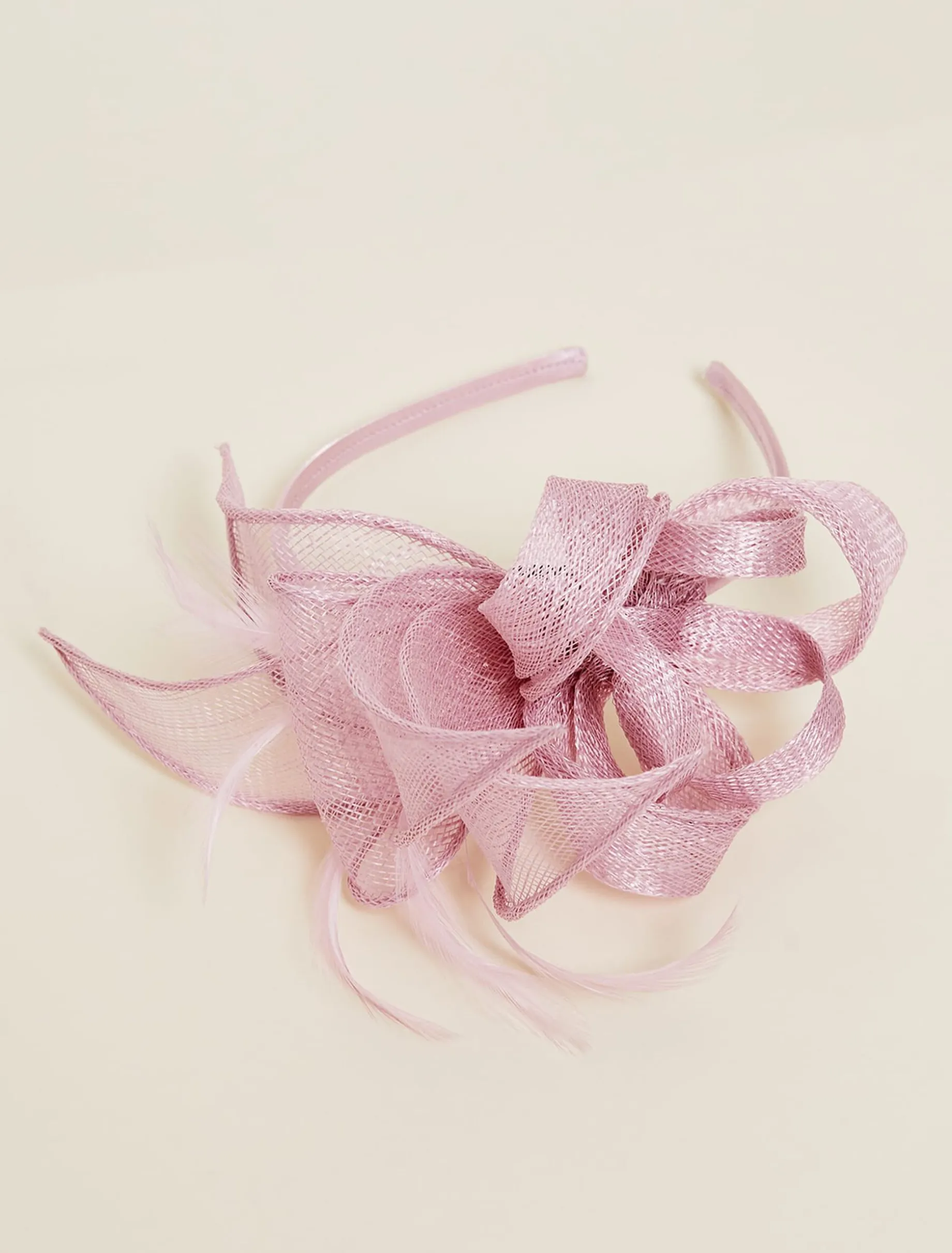 Fascinators & Hats^Phase Eight Bow And Feather Headband Misty Mauve