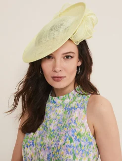 Fascinators & Hats^Phase Eight Bow Detail Underband Fascinator Lemon