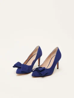 Occasion Shoes^Phase Eight Bow Front Court Shoe Deep Ocean
