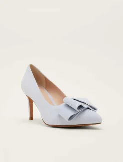 Occasion Shoes^Phase Eight Bow Front Court Shoe Sky Blue