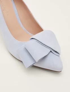 Occasion Shoes^Phase Eight Bow Front Court Shoe Sky Blue