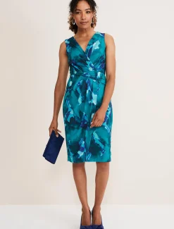 Occasion Shoes^Phase Eight Bow Front Court Shoe Deep Ocean