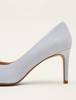 Occasion Shoes^Phase Eight Bow Front Court Shoe Sky Blue