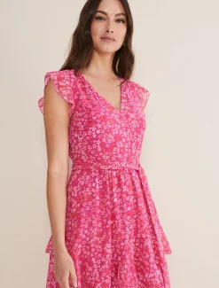 Dresses^Phase Eight Breesha Printed Dress Pink/Multi