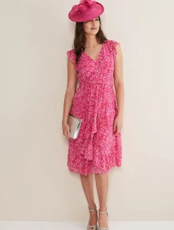 Dresses^Phase Eight Breesha Printed Dress Pink/Multi