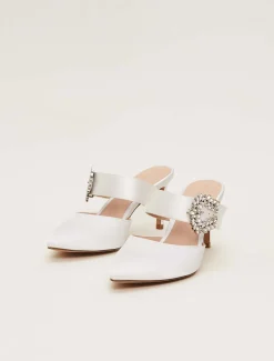 Occasion Shoes^Phase Eight Bridal Jewel Trim Mule Shoe Ivory