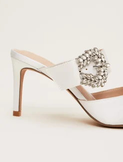 Occasion Shoes^Phase Eight Bridal Jewel Trim Mule Shoe Ivory
