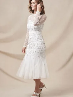 Occasion Shoes^Phase Eight Bridal Jewel Trim Mule Shoe Ivory
