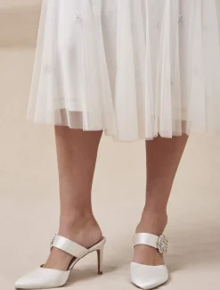 Occasion Shoes^Phase Eight Bridal Jewel Trim Mule Shoe Ivory
