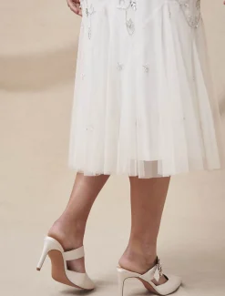 Occasion Shoes^Phase Eight Bridal Jewel Trim Mule Shoe Ivory