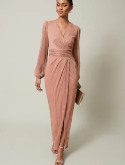 Dresses^Phase Eight Brielle Shimmer Maxi Dress Pink